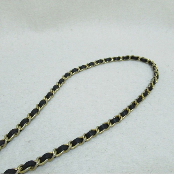 100% Authentic Chanel Drawstring Mini Chain Shoulder Bag Lambskin Black - Picture 9 of 10